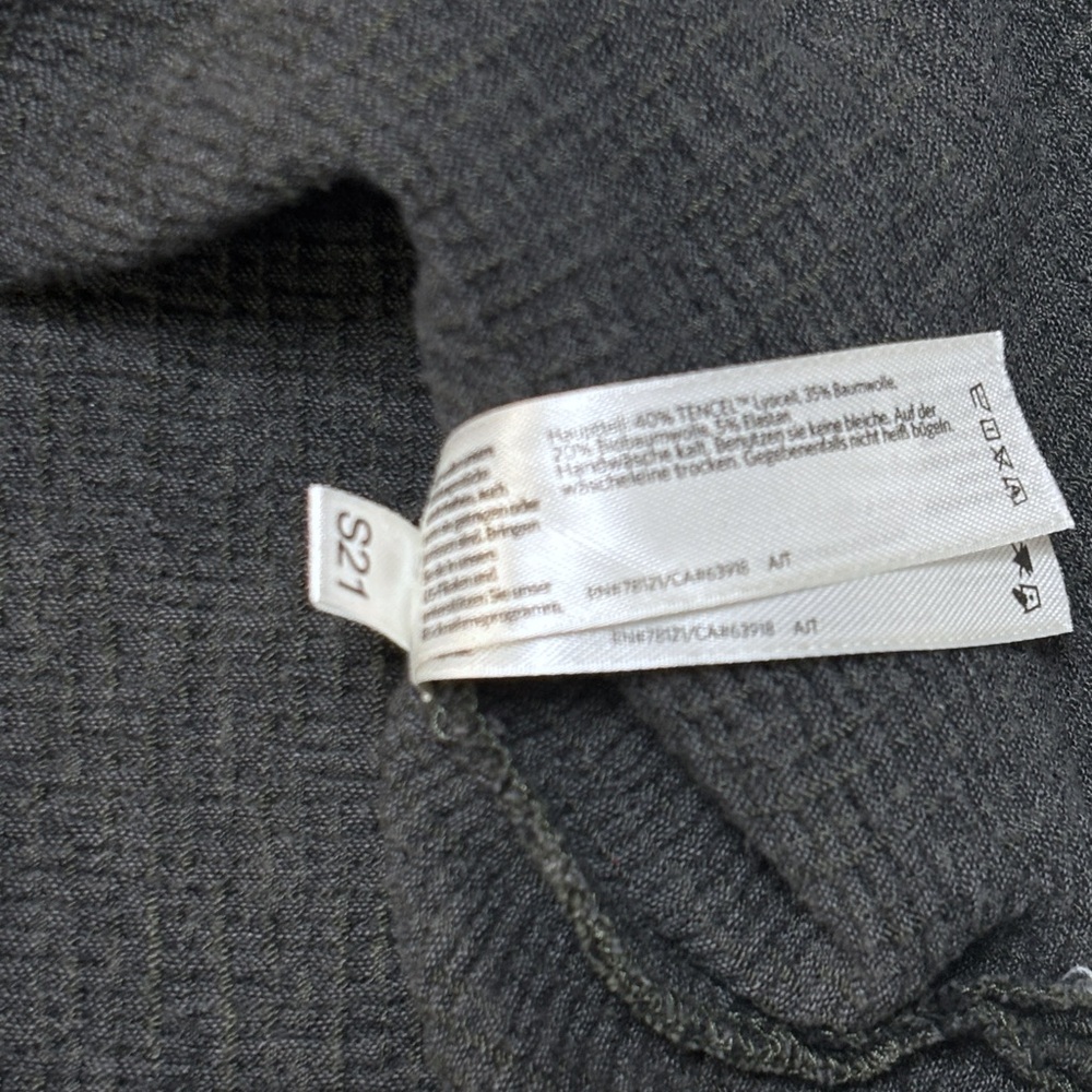 Eileen Fisher Textured Ripple Knit Seaweed Round Neck 3/4 Sleeve Top Medium - Picture 12 of 15